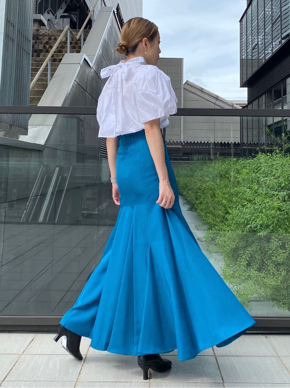 韓国商品/HOKUSPOKUS Garden Veil Volume Skirt Nilda Voluminous Skirt In Blush Kiss Black | Alice + Olivia