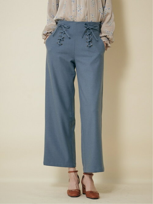 2way lace up ribbon pants