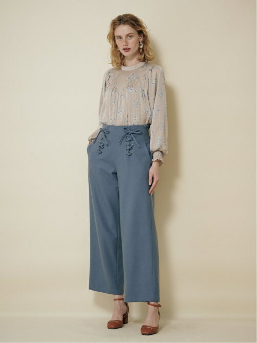 2way lace up ribbon pants