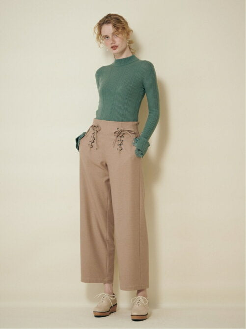 2way lace up ribbon pants