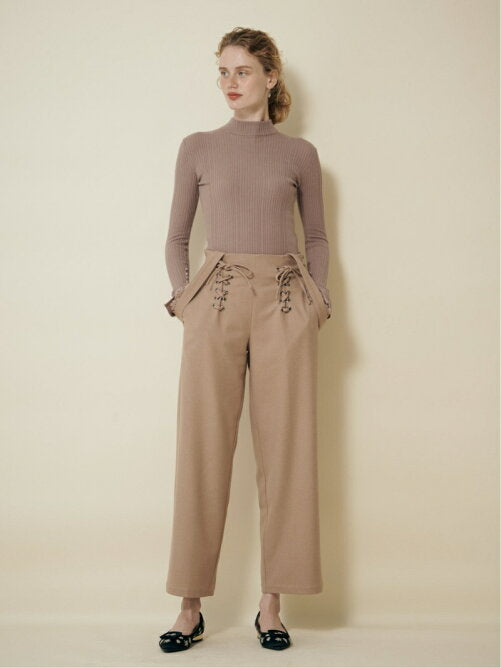 2way lace up ribbon pants