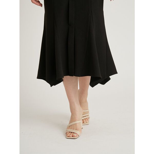 embroidered collar mermaid dress