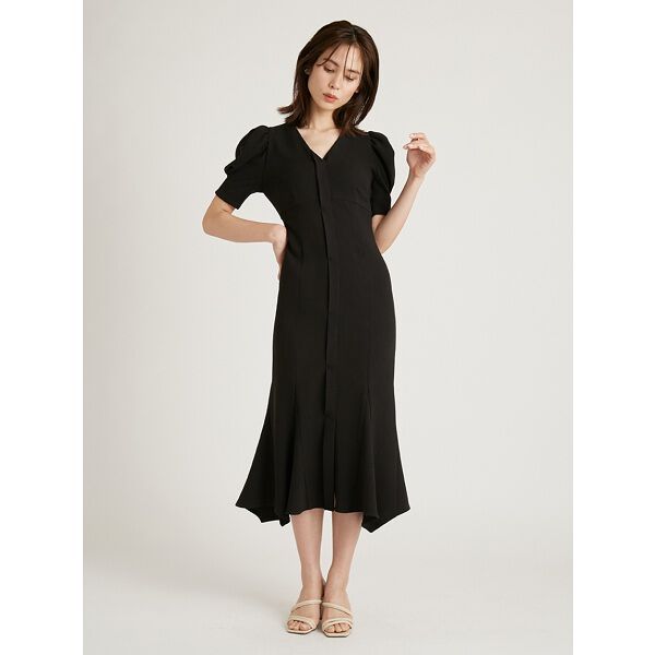 embroidered collar mermaid dress
