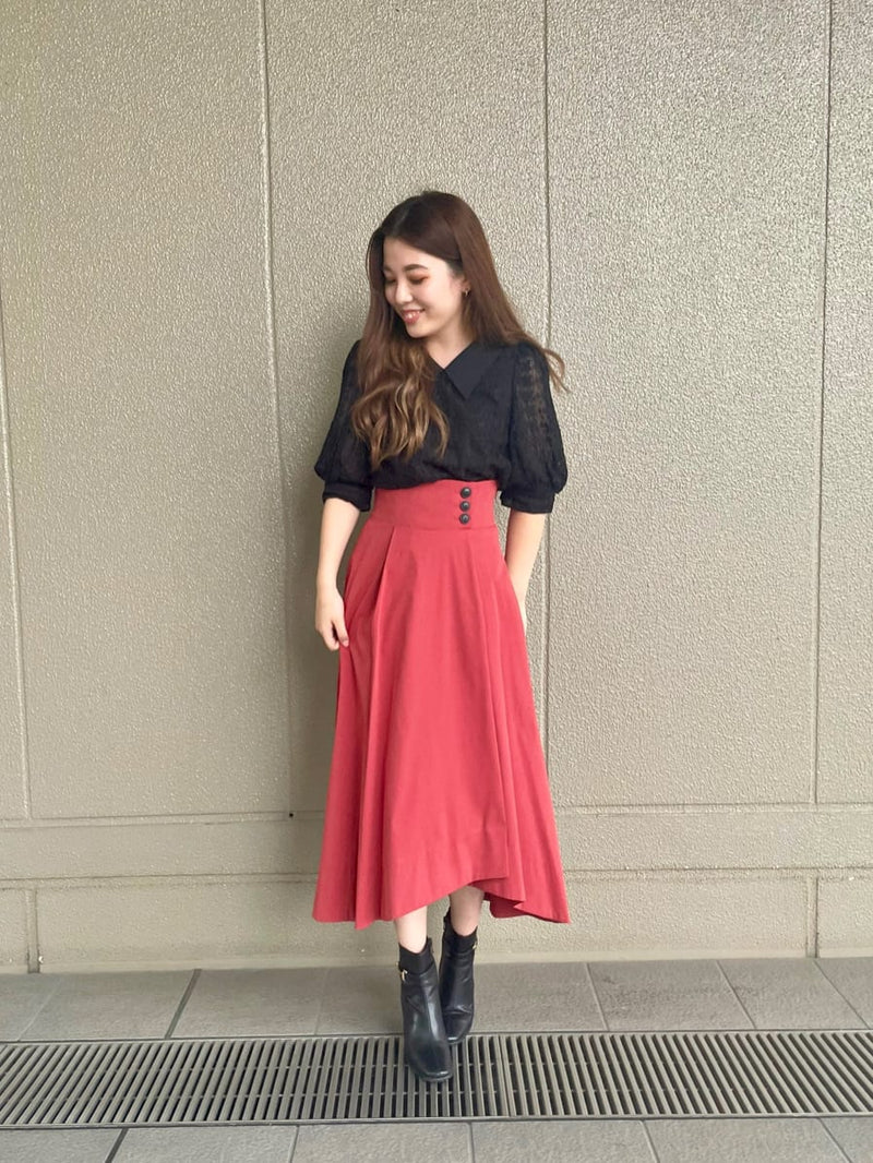 color flared skirt