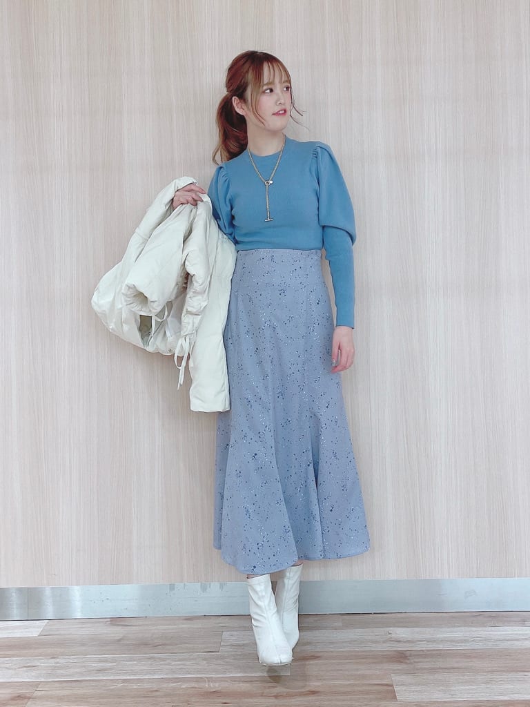 stardust flower high waist mermaid skirt