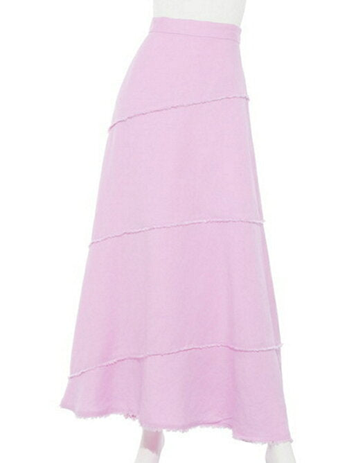 diagonal switching fringe hemp maxi sk