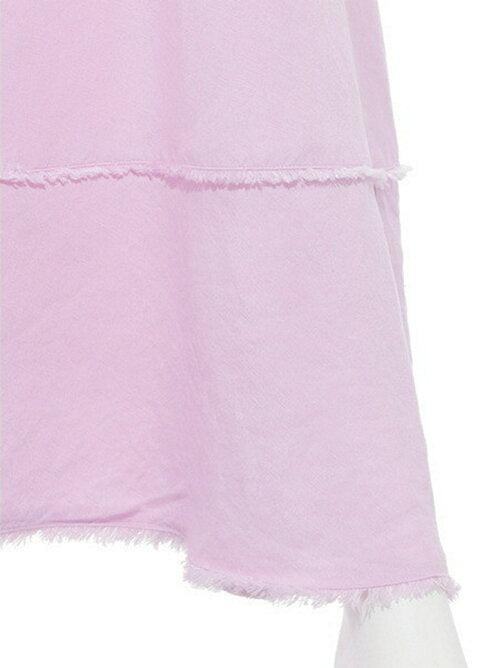 diagonal switching fringe hemp maxi sk