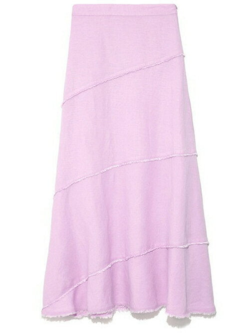 diagonal switching fringe hemp maxi sk