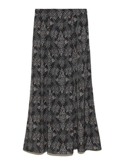oriental pattern mermaid skirt