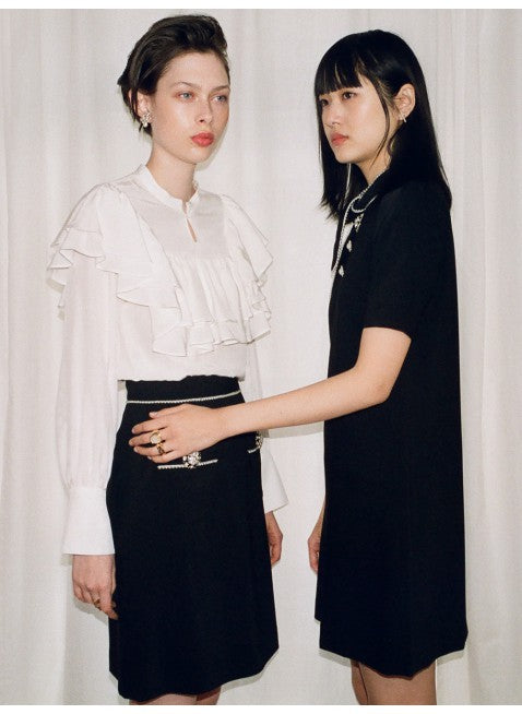 bijou pearl earrings
