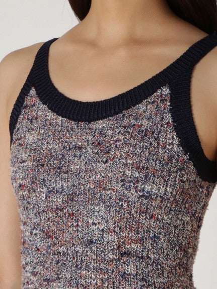 mixed knit tank