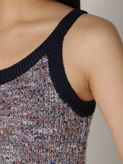 mixed knit tank