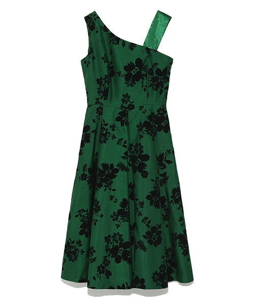 flower flocky dress