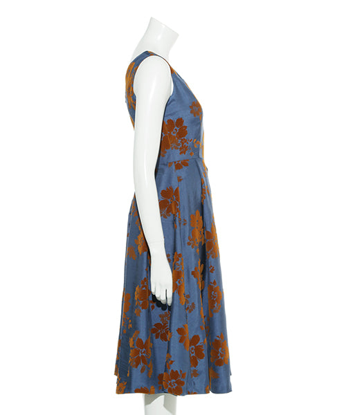 flower flocky dress